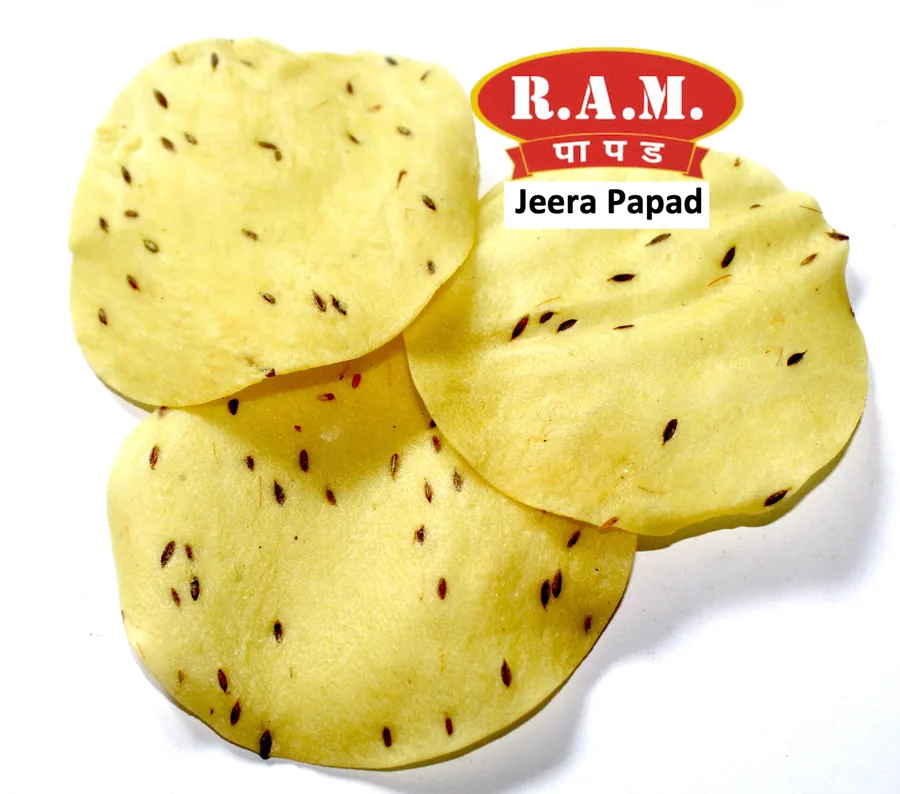 Jeera rice papad